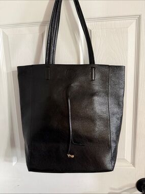 Classic Black Leather Tote Bag - Mathew + Julian